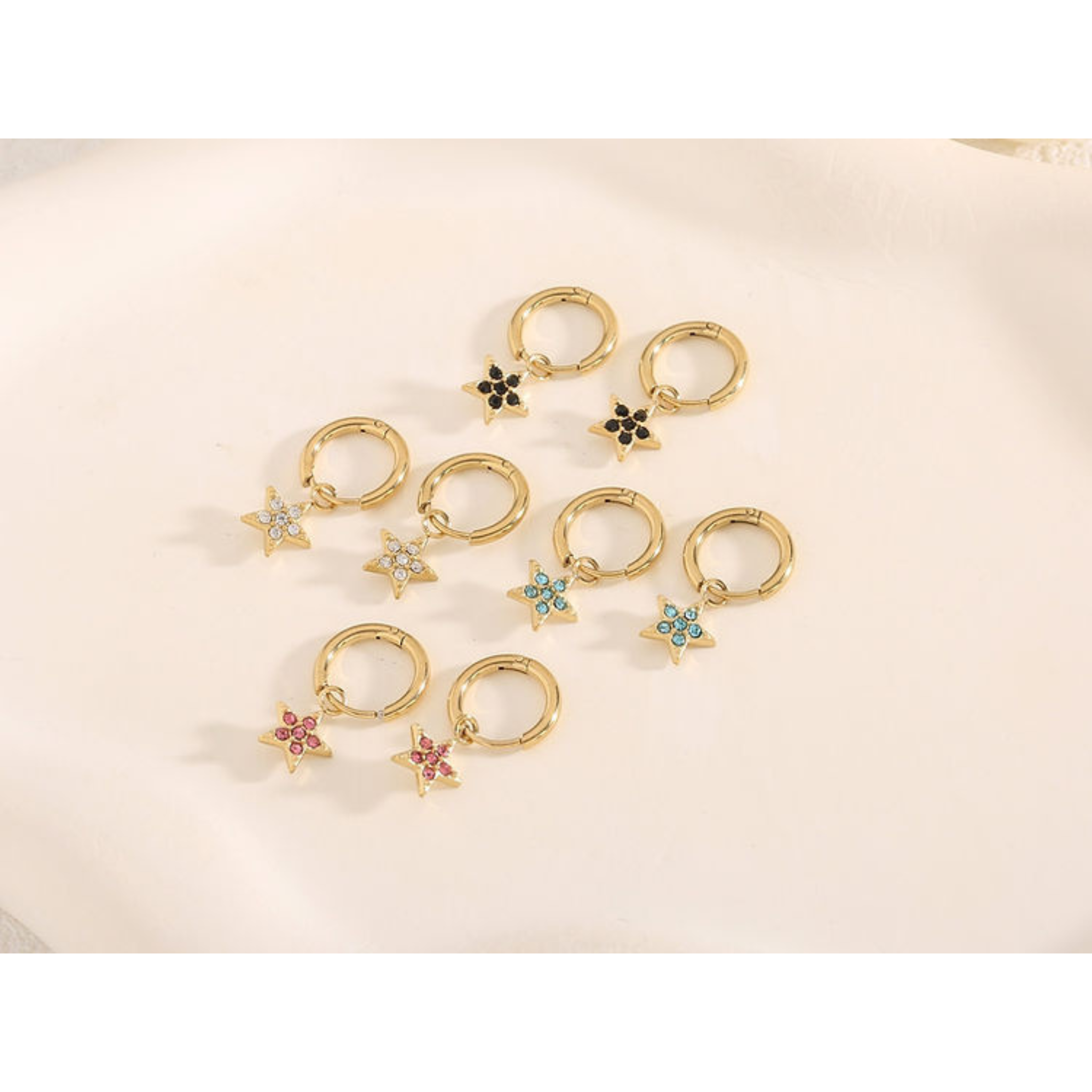 Pendientes Aros con Estrella