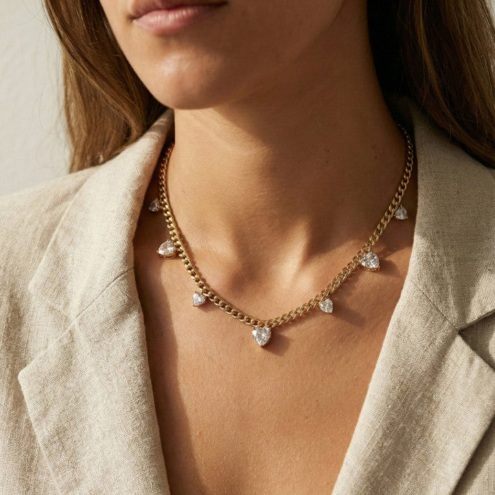 Collar Corazones Brillantes - Edición Limitada